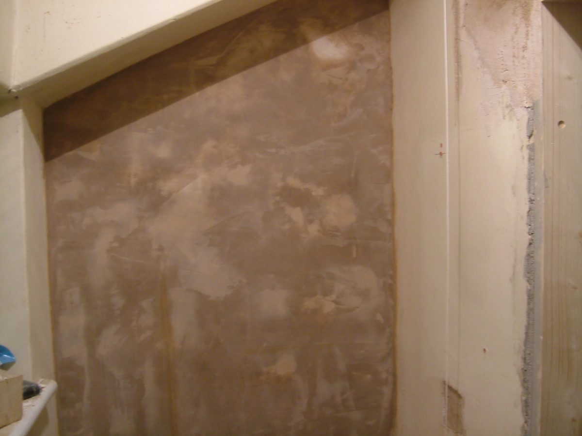 showerwallplastered